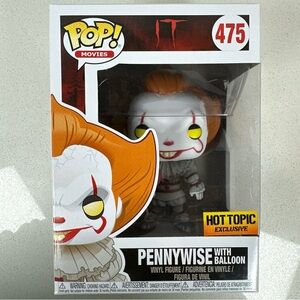 Funko Pop! IT Pennywise With Balloon #475 Hot Topic Exclusive Figure